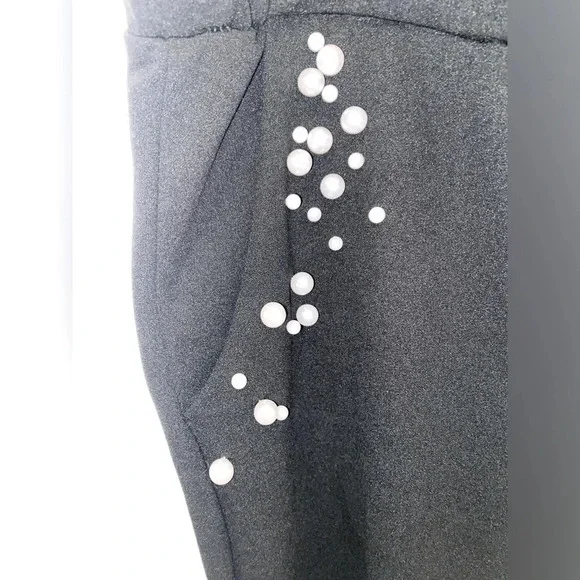 Pleated Dress Pants | Pearl Detail | XL - Picture 6 of 7